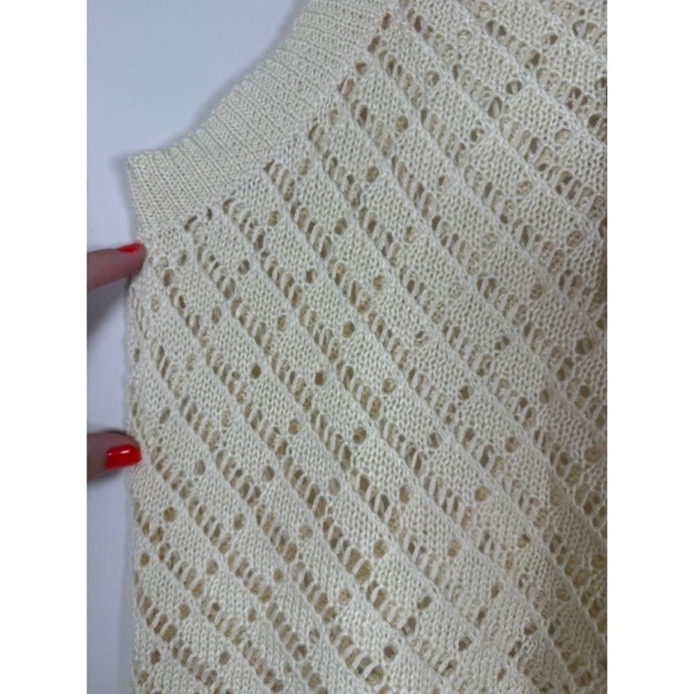NWT AIMAGE Cream Crochet Knit 2-Piece Crop Top & Mini Skirt Set | Size M - Picture 9 of 14